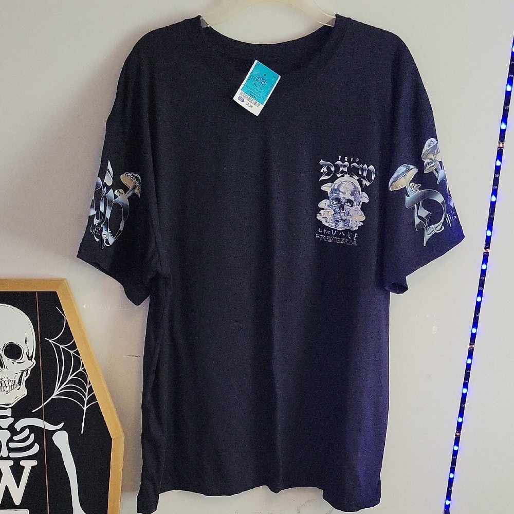 Men's Black Graphic T-Shirt